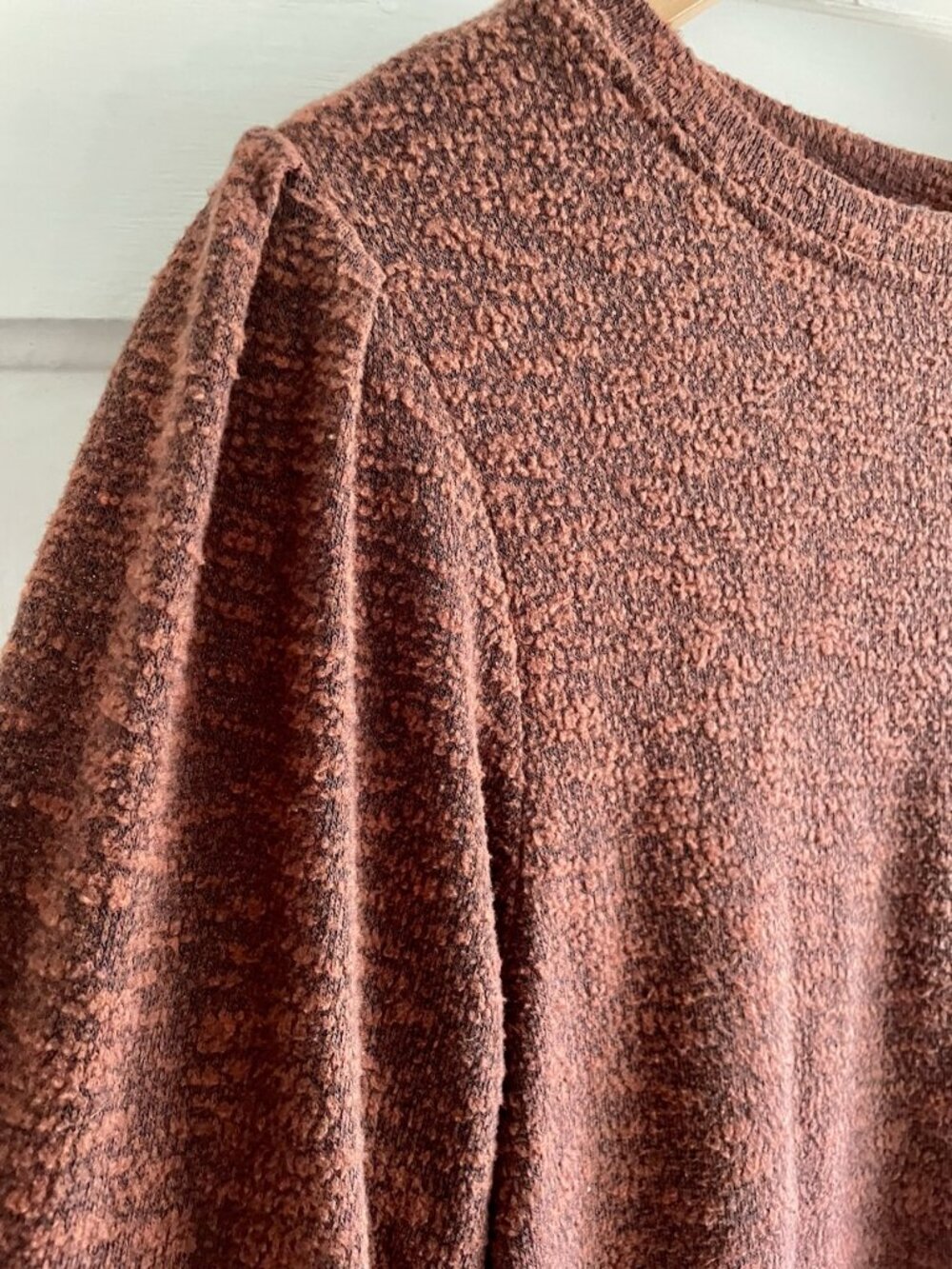 Prana Brown Zada Organic Cotton Blend Textured Sweatshirt Dress S *Runs L - Picture 7 of 12